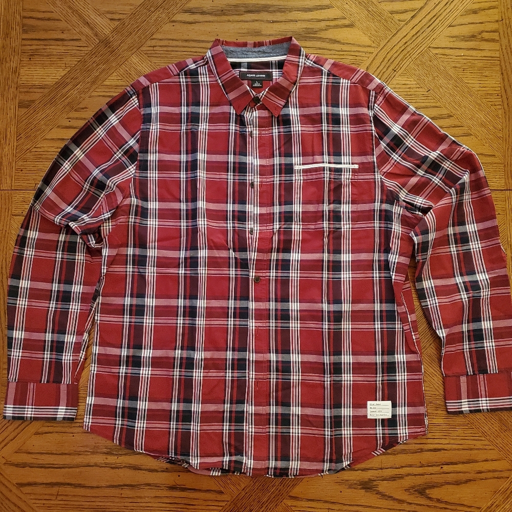 Adam Levine L long sleeve button down men's shirt